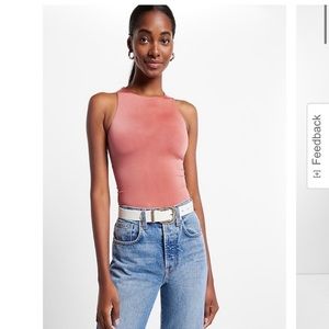 Body Contour Silky High Neck Thong Bodysuit
brand new without tags